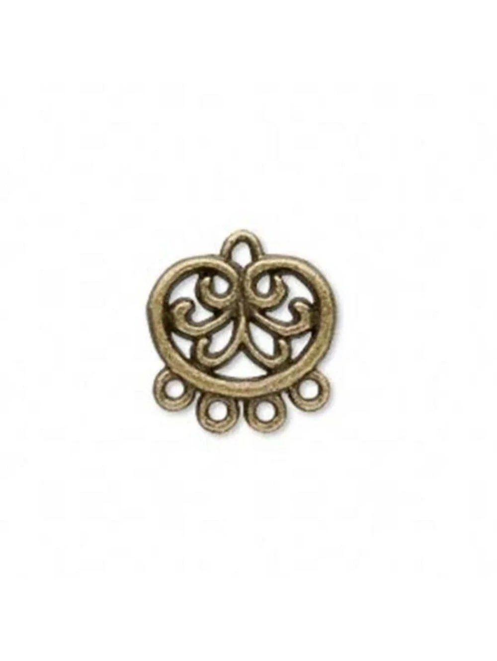 10 Antiqued Brass Steampunk Victorian Filigree Charms Drop Earring Findings